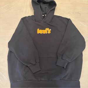 Levi's Navy Hoodie with Gold Logo